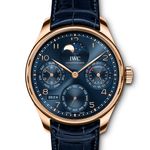 IWC Portuguese Perpetual Calendar IW503312 (2024) - Blauw wijzerplaat 44mm Roségoud (1/1)