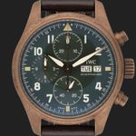 IWC Pilot Spitfire Chronograph IW387902 (2015) - Groen wijzerplaat 41mm Brons (2/8)