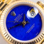 Rolex Lady-Datejust 69178 (1991) - Blue dial 26 mm Yellow Gold case (2/8)