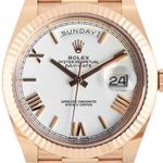 Rolex Day-Date 40 228235 (2019) - White dial 40 mm Rose Gold case (2/7)