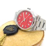 Rolex Oyster Perpetual 36 126000 (2020) - Red dial 36 mm Steel case (7/8)