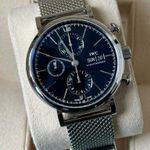 IWC Portofino Chronograph IW391010 (2018) - Zwart wijzerplaat 42mm Staal (1/7)