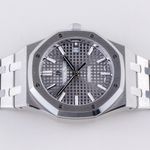Audemars Piguet Royal Oak Selfwinding 15450ST (2021) - Grey dial 37 mm Steel case (5/8)