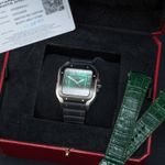 Cartier Santos WSSA0055 (2024) - Green dial 40 mm Steel case (6/6)