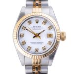 Rolex Lady-Datejust 69173 (1990) - White dial 26 mm Gold/Steel case (3/8)