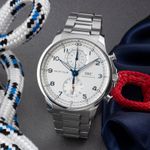 IWC Portuguese Yacht Club Chronograph IW390702 (Onbekend (willekeurig serienummer)) - Zilver wijzerplaat 45mm Staal (1/8)