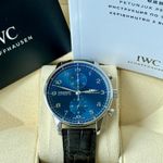 IWC Portuguese Chronograph IW371491 (2018) - Blue dial 41 mm Steel case (2/2)