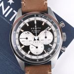 Zenith El Primero Chronomaster 03.3200.3600/21.C903 (2023) - Zwart wijzerplaat 38mm Staal (1/8)