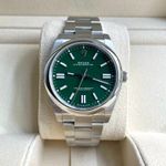 Rolex Oyster Perpetual 41 124300 (2024) - Green dial 41 mm Steel case (1/8)