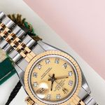 Rolex Lady-Datejust 69173 (1985) - Champagne wijzerplaat 26mm Goud/Staal (4/8)