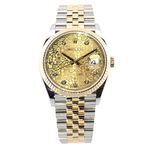 Rolex Datejust 36 126233 (2021) - Champagne dial 36 mm Gold/Steel case (2/8)