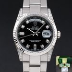 Rolex Day-Date 36 118339 (2009) - Black dial 36 mm White Gold case (1/8)