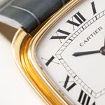 Cartier Vintage 9705 (1970) - Wit wijzerplaat 35mm Geelgoud (7/8)