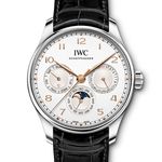 IWC Portuguese Perpetual Calendar IW344203 (2024) - Zilver wijzerplaat 42mm Staal (1/1)