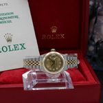 Rolex Lady-Datejust 69173 (1996) - Gold dial 26 mm Gold/Steel case (3/7)