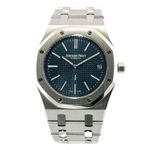 Audemars Piguet Royal Oak Jumbo 15202ST.OO.1240ST.01.A (2021) - Blauw wijzerplaat 39mm Staal (1/7)