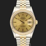 Rolex Datejust 36 16233 (1993) - Champagne dial 36 mm Gold/Steel case (2/8)