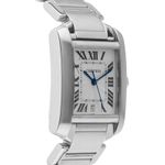 Cartier Tank Française 2302 (2000) - Silver dial 28 mm Steel case (5/8)