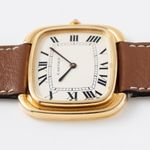 Cartier Vintage 9705 (1970) - White dial 35 mm Yellow Gold case (5/8)