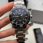 Oris Aquis Date 01 400 7769 4154-07 8 22 09PEB (2023) - Zwart wijzerplaat 41mm Staal (3/8)