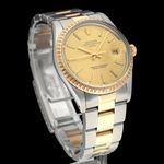 Rolex Oyster Perpetual Date 15053 (1982) - Champagne dial 34 mm Gold/Steel case (3/7)