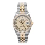 Rolex Datejust 36 16233 (1999) - Beige wijzerplaat 36mm Goud/Staal (1/1)