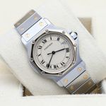 Cartier Santos 187902 (Unknown (random serial)) - Beige dial 30 mm Gold/Steel case (1/8)
