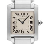 Cartier Tank Française 2301 (1998) - White dial 25 mm Steel case (1/7)