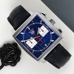 TAG Heuer Monaco CBL2111.FC6453 (2022) - Blauw wijzerplaat 39mm Staal (1/8)