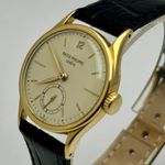 Patek Philippe Calatrava 96 (1940) - Yellow dial 33 mm Yellow Gold case (4/10)