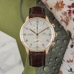 IWC Portuguese Chronograph IW371402 (Unknown (random serial)) - Silver dial 41 mm Rose Gold case (1/8)