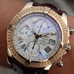 Breitling Chronomat Evolution H13356 (2006) - Silver dial 43 mm Rose Gold case (1/8)