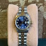 Rolex Lady-Datejust 69173 (1991) - Blue dial 26 mm Gold/Steel case (4/8)