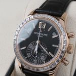 Patek Philippe Annual Calendar Chronograph 5961R-010 (2022) - Zwart wijzerplaat 41mm Roségoud (1/8)