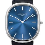 Patek Philippe Golden Ellipse 5738P-001 (2022) - Blauw wijzerplaat 35mm Platina (2/6)