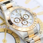 Rolex Daytona 16523 (Unknown (random serial)) - White dial 40 mm Gold/Steel case (3/8)