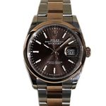 Rolex Datejust 36 126201 (2024) - Brown dial 36 mm Gold/Steel case (1/1)