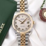 Rolex Datejust 36 116233 (2012) - Beige dial 36 mm Gold/Steel case (1/8)
