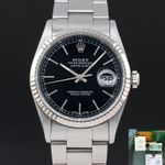 Rolex Datejust 36 16234 (2000) - Black dial 36 mm Steel case (1/8)