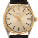 Rolex Air-King 5500 (1972) - Silver dial 34 mm Gold/Steel case (1/8)