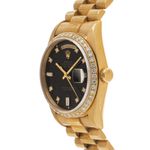 Rolex Day-Date 36 18248 (1991) - Black dial 36 mm Yellow Gold case (4/8)