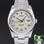 Rolex Datejust 36 116200 (2010) - Silver dial 36 mm Steel case (1/8)