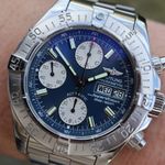 Breitling Superocean Chronograph II A13340 (2007) - Blue dial 42 mm Steel case (1/8)