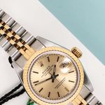Rolex Lady-Datejust 69173 (1987) - Champagne dial 26 mm Gold/Steel case (3/8)