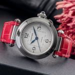 Cartier Pasha WSPA0012 (Unknown (random serial)) - Silver dial 35 mm Steel case (2/8)