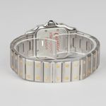 Cartier Santos Galbée 1565 (2000) - White dial 24 mm Gold/Steel case (7/8)