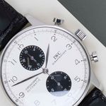 IWC Portuguese Chronograph IW371411 (2004) - Silver dial 41 mm Steel case (3/8)