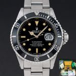 Rolex Submariner Date 16610 (1991) - Zwart wijzerplaat 40mm Staal (1/8)