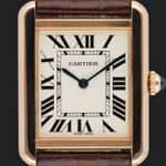 Cartier Tank Solo W5200024 (2019) - Zilver wijzerplaat 31mm Roségoud (2/8)