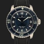 Blancpain Fifty Fathoms 5015-12B40-O52A (2018) - Blue dial 46 mm Titanium case (3/8)